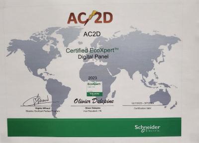 Obtention de la certification Eco expert digital Panel Schneider